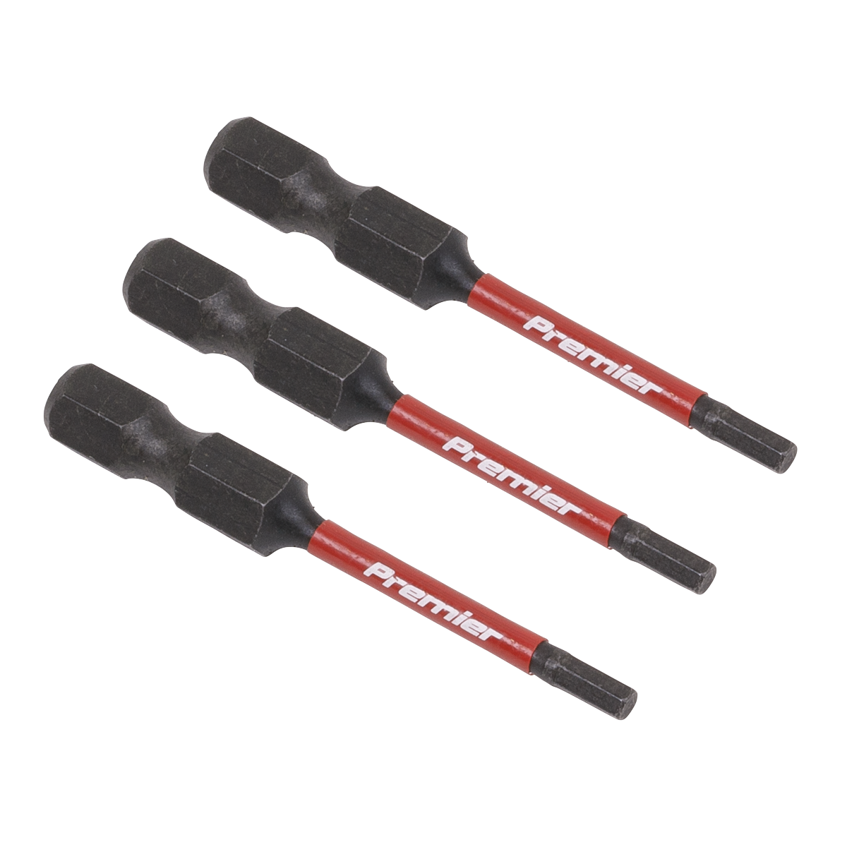 Sealey AK8235 3pc 50mm Hex 2.5mm Impact Power Tool Bit Set