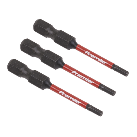 Sealey AK8235 3pc 50mm Hex 2.5mm Impact Power Tool Bit Set