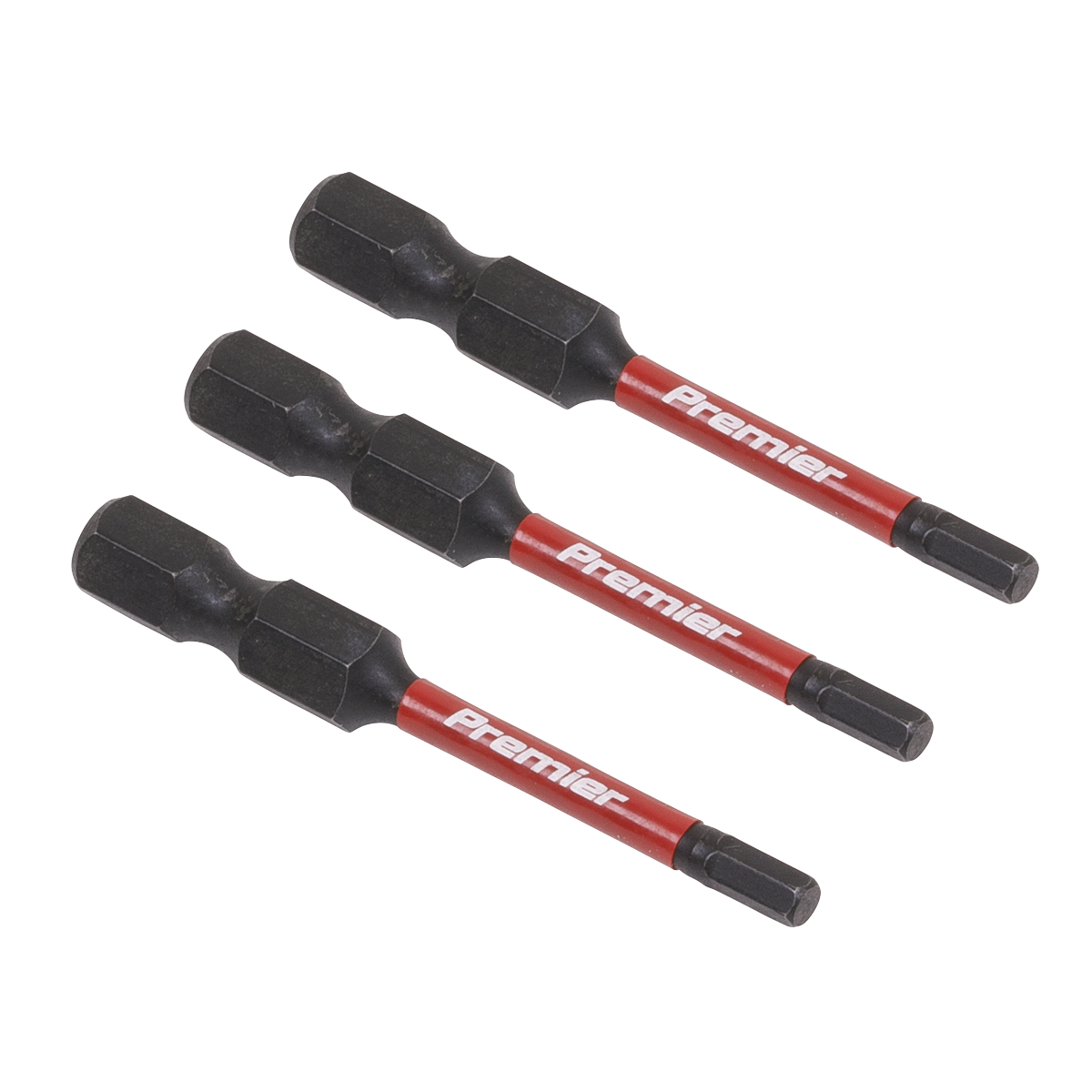 Sealey AK8236 3pc 50mm Hex 3mm Impact Power Tool Bit Set