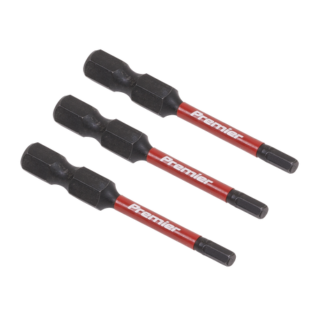 Sealey AK8236 3pc 50mm Hex 3mm Impact Power Tool Bit Set