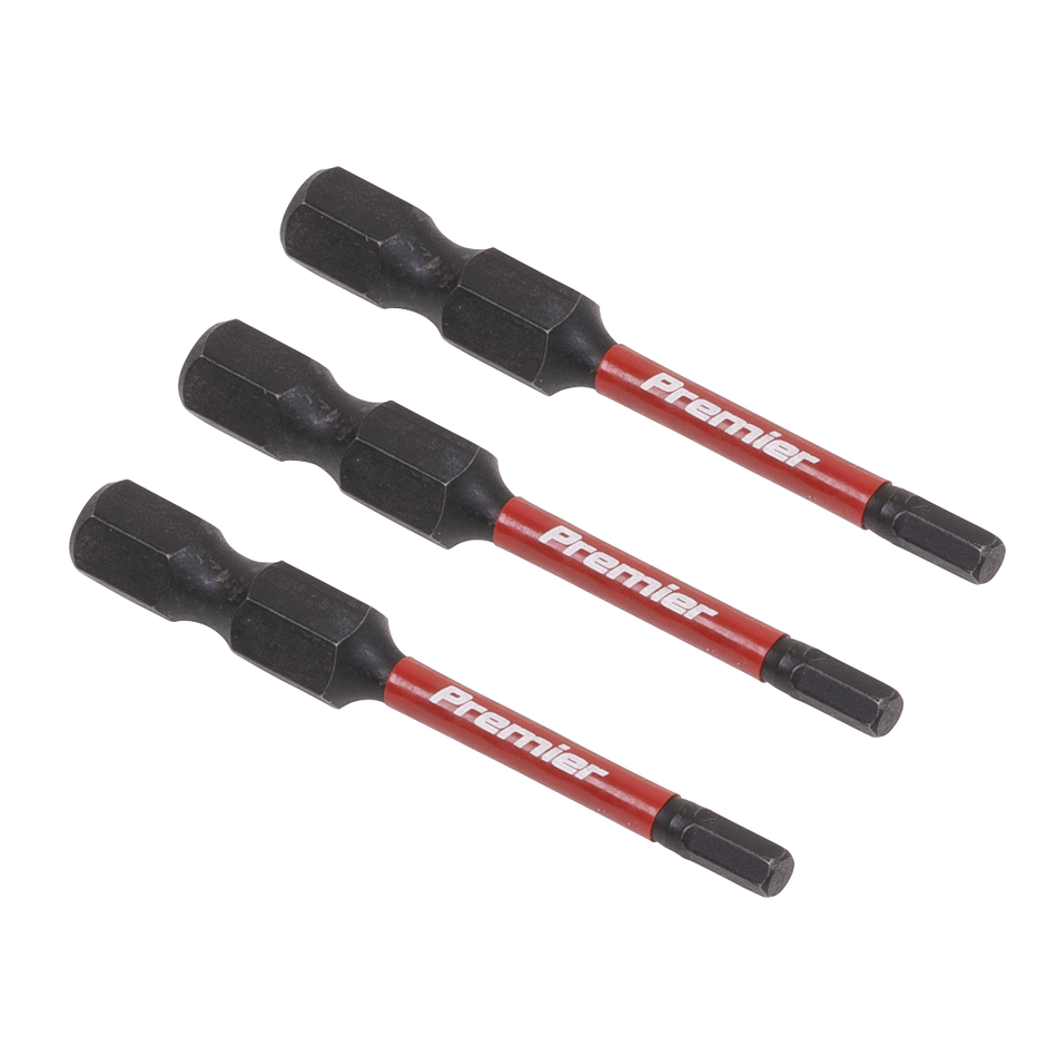 Sealey AK8236 3pc 50mm Hex 3mm Impact Power Tool Bit Set