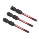 Sealey AK8236 3pc 50mm Hex 3mm Impact Power Tool Bit Set