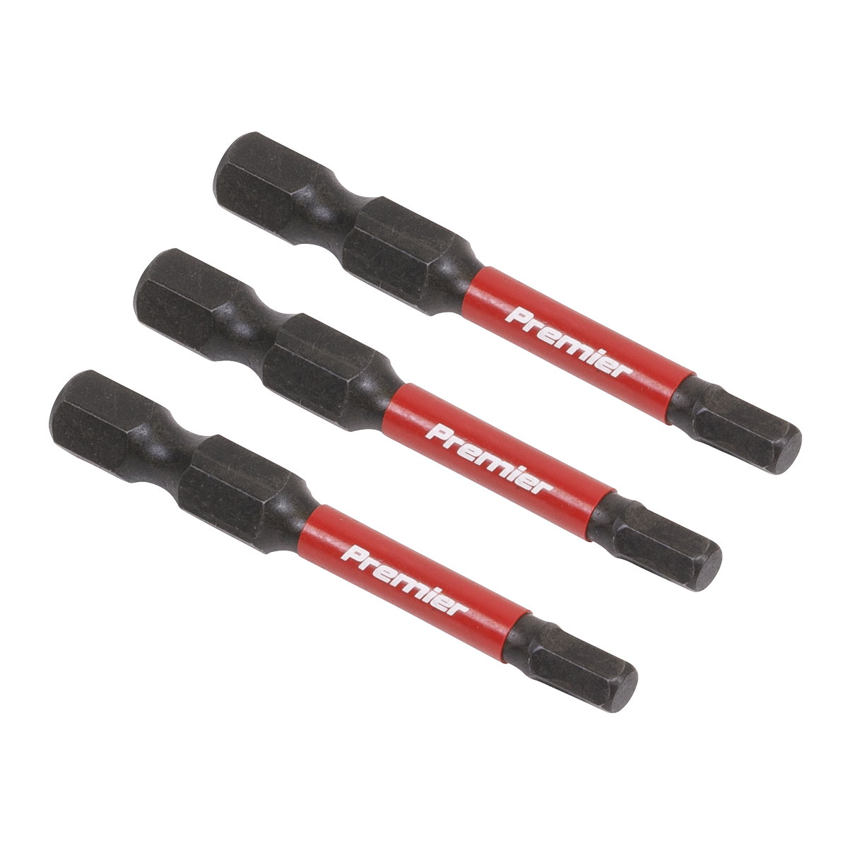 Sealey AK8237 3pc 50mm Hex 4mm Impact Power Tool Bit Set