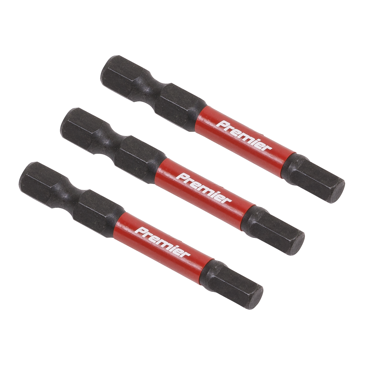 Sealey AK8238 3pc 50mm Hex 5mm Impact Power Tool Bit Set