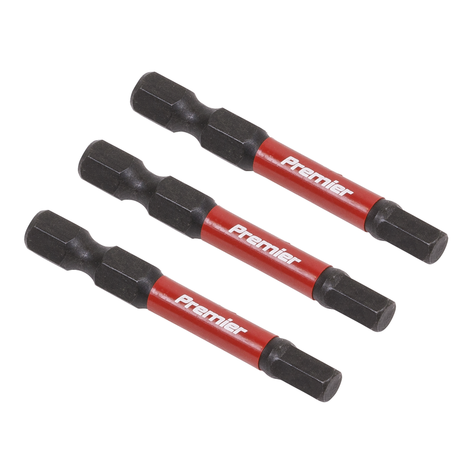 Sealey AK8238 3pc 50mm Hex 5mm Impact Power Tool Bit Set