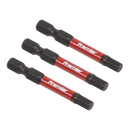 Sealey AK8238 3pc 50mm Hex 5mm Impact Power Tool Bit Set
