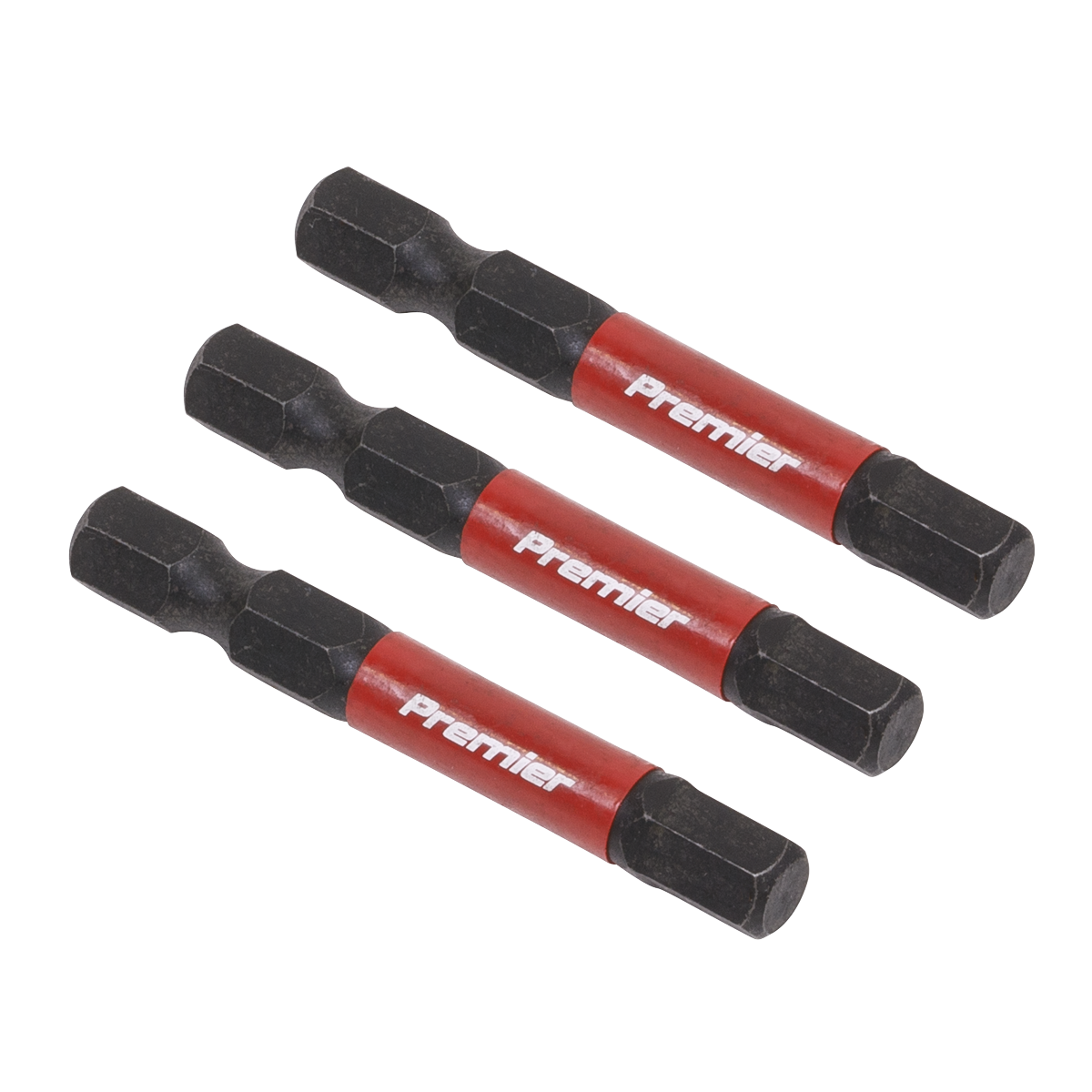 Sealey AK8239 3pc 50mm Hex 6mm Impact Power Tool Bit Set