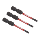 Sealey AK8240 3pc 50mm TRX-Star* T10 Impact Power Tool Bit Set