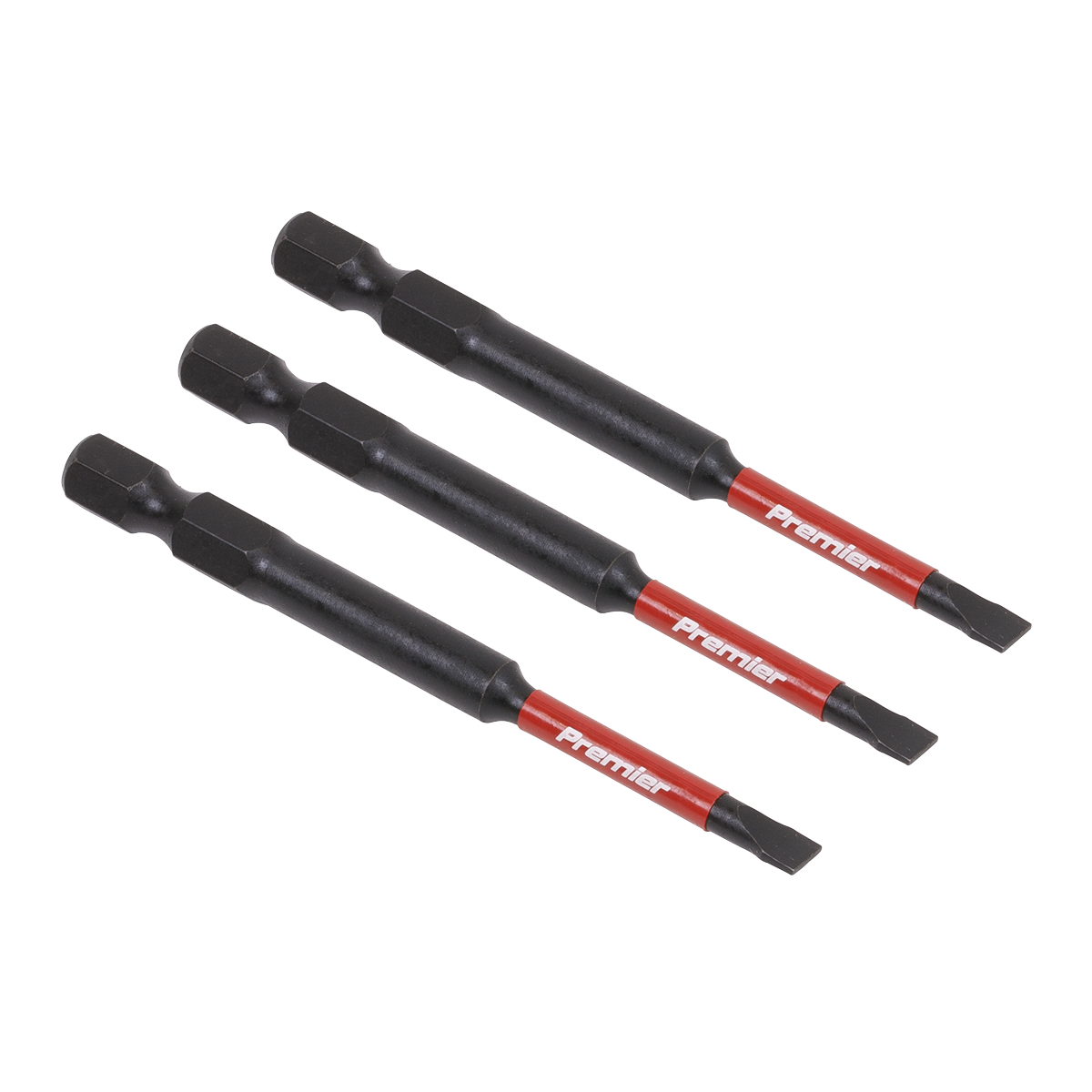 Sealey AK8251 3pc 75mm Slotted 4.5mm Impact Power Tool Bit Set