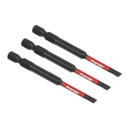 Sealey AK8251 3pc 75mm Slotted 4.5mm Impact Power Tool Bit Set