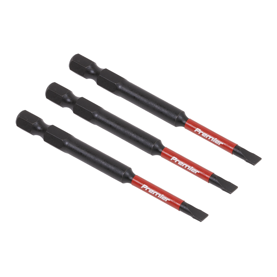 Sealey AK8251 3pc 75mm Slotted 4.5mm Impact Power Tool Bit Set