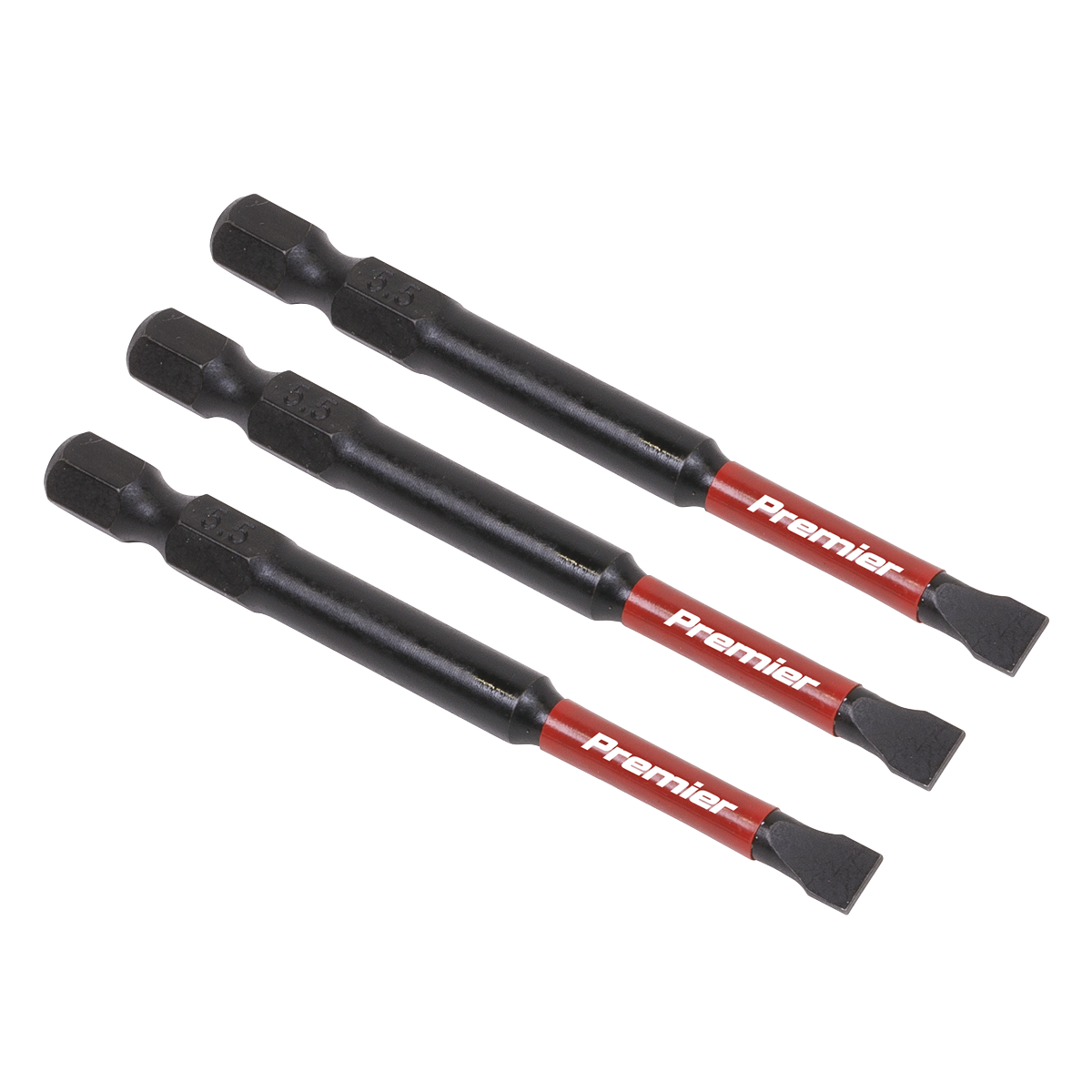 Sealey AK8252 3pc 75mm Slotted 5.5mm Impact Power Tool Bit Set
