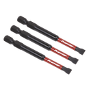 Sealey AK8252 3pc 75mm Slotted 5.5mm Impact Power Tool Bit Set