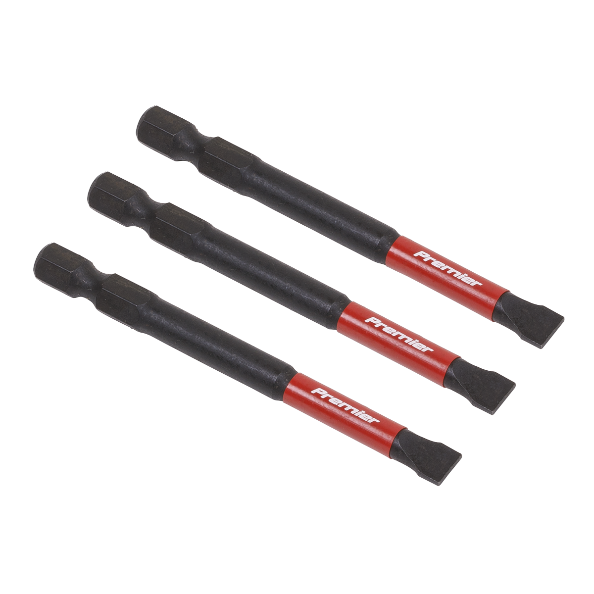 Sealey AK8253 3pc 75mm Slotted 6.5mm Impact Power Tool Bit Set