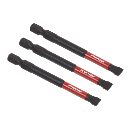 Sealey AK8253 3pc 75mm Slotted 6.5mm Impact Power Tool Bit Set
