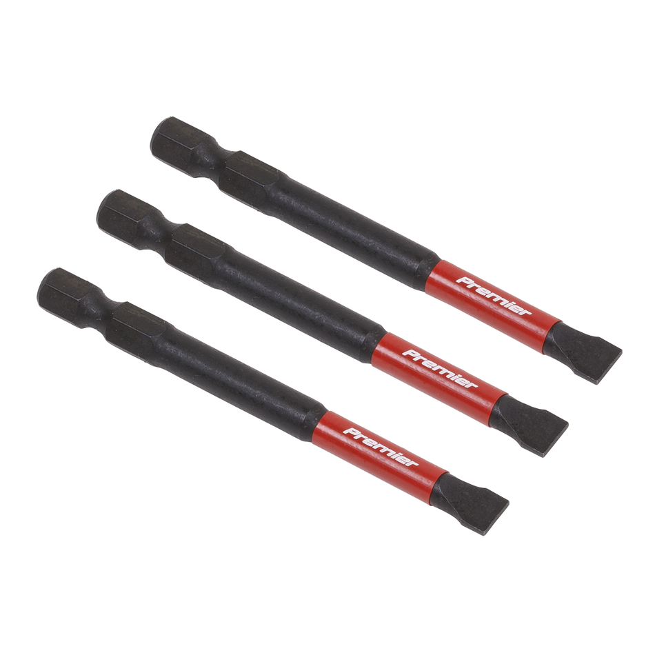 Sealey AK8253 3pc 75mm Slotted 6.5mm Impact Power Tool Bit Set