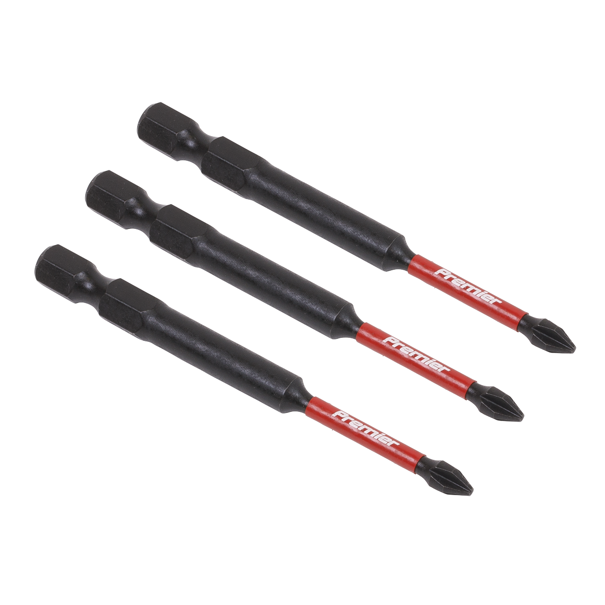 Sealey AK8254 3pc 75mm Phillips #1 Impact Power Tool Bit Set