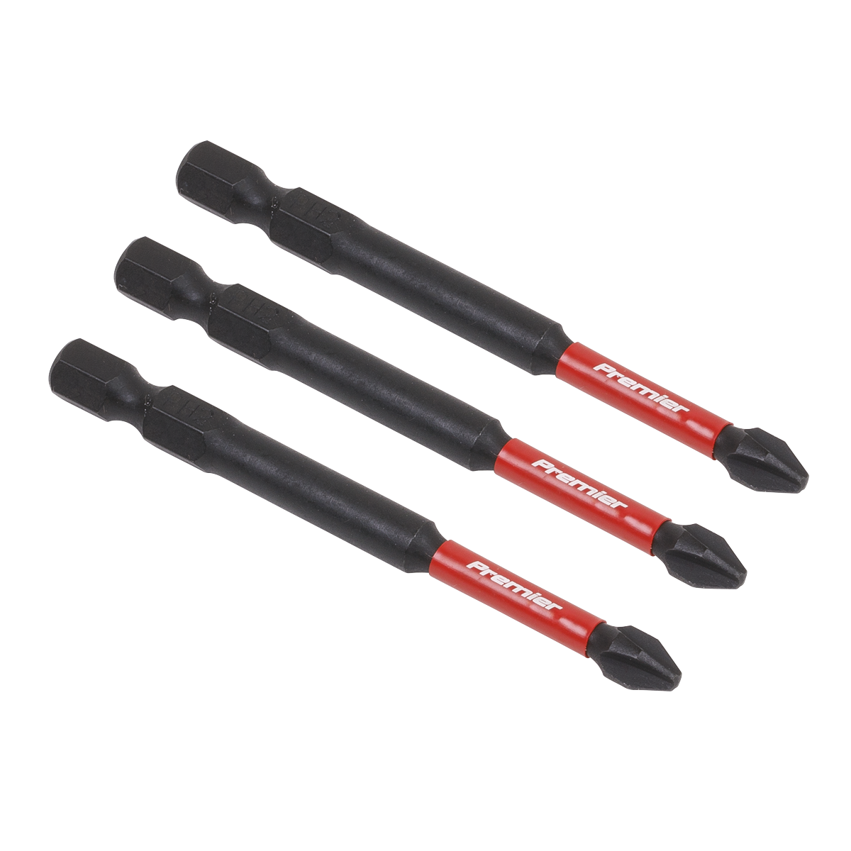 Sealey AK8255 3pc 75mm Phillips #2 Impact Power Tool Bit Set