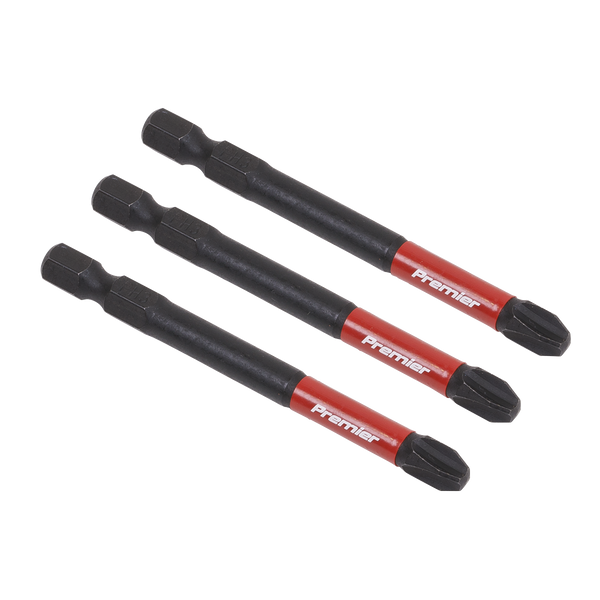Sealey AK8256 3pc 75mm Phillips #3 Impact Power Tool Bit Set