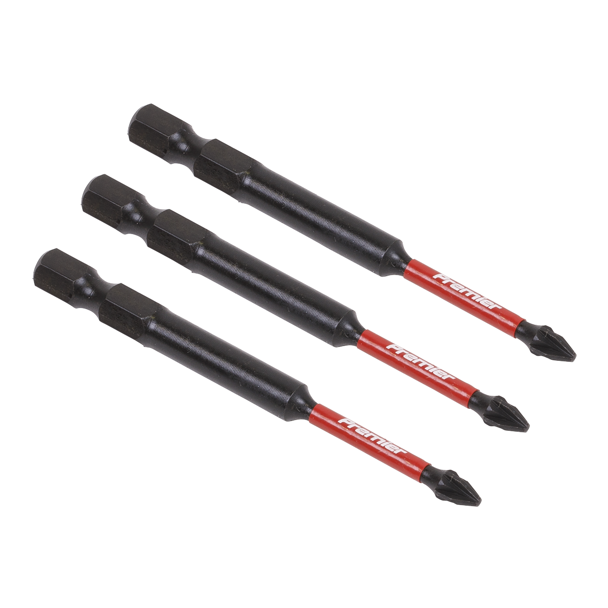 Sealey AK8257 3pc 75mm Pozi #1 Impact Power Tool Bit Set