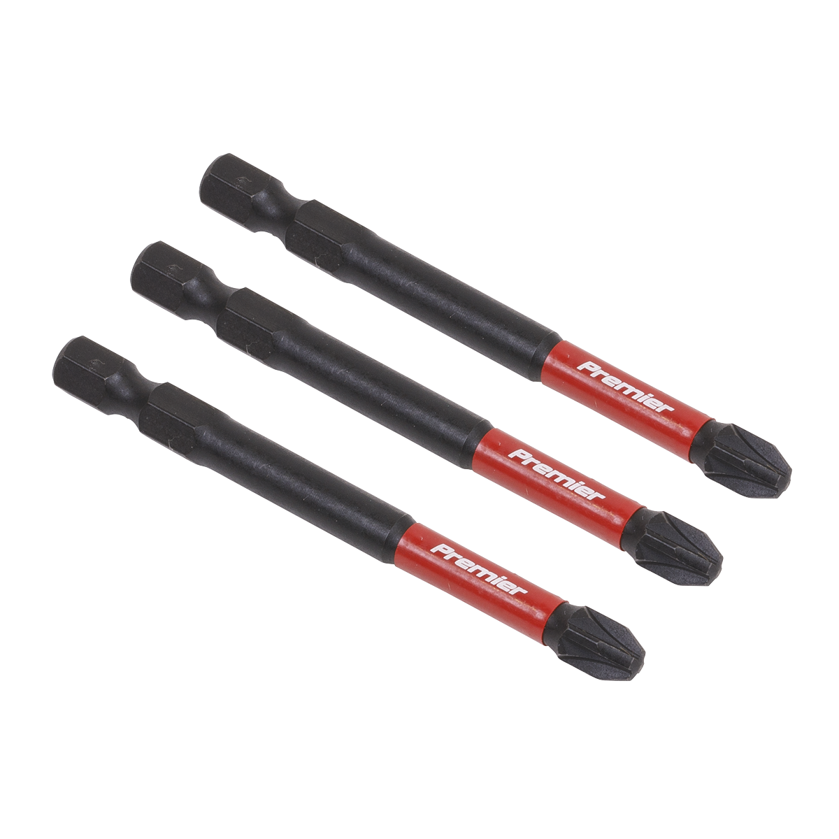 Sealey AK8259 3pc 75mm Pozi #3 Impact Power Tool Bit Set