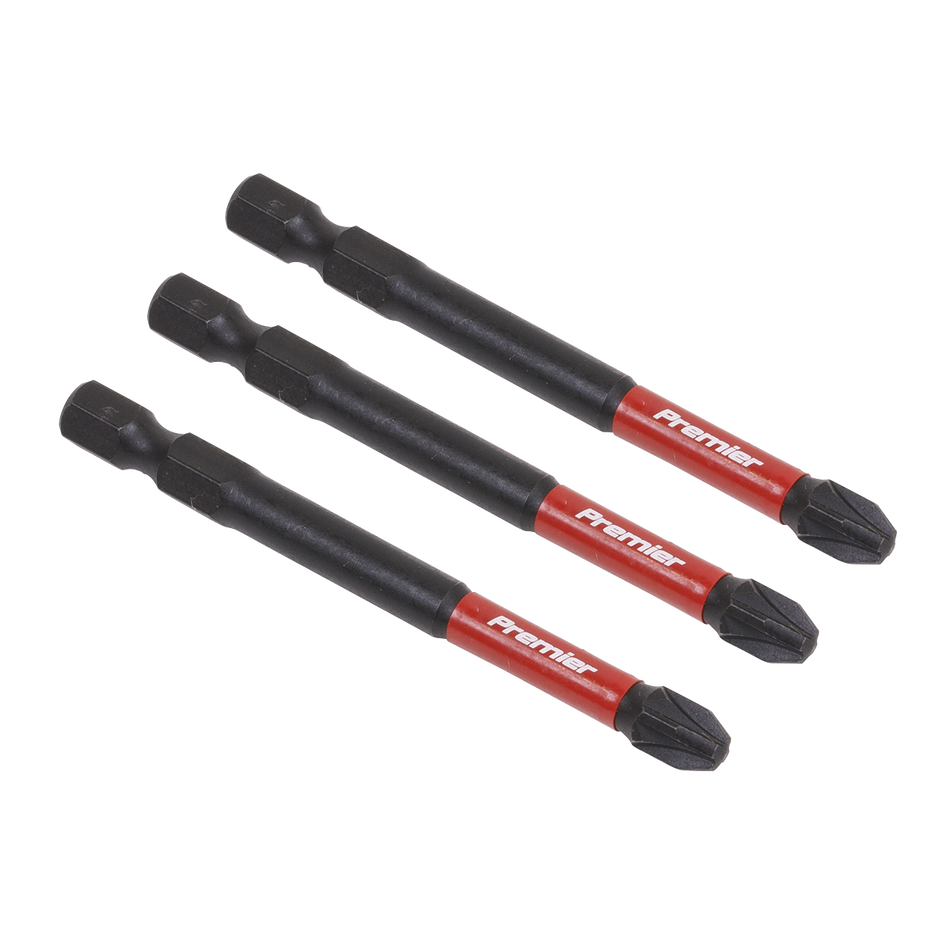 Sealey AK8259 3pc 75mm Pozi #3 Impact Power Tool Bit Set