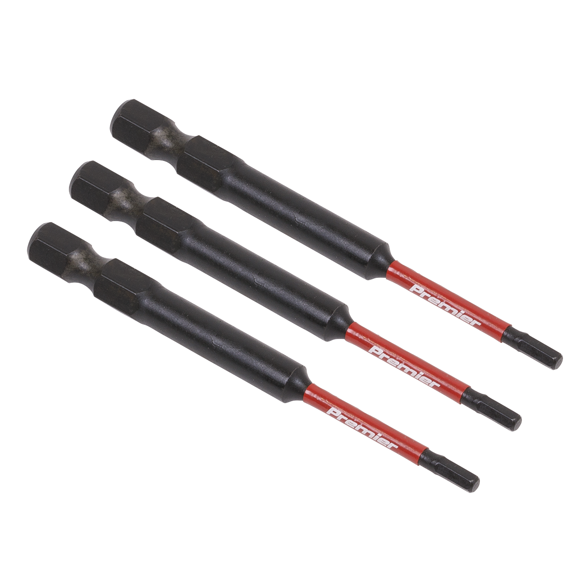 Sealey AK8260 3pc 75mm Hex 2.5mm Impact Power Tool Bit Set