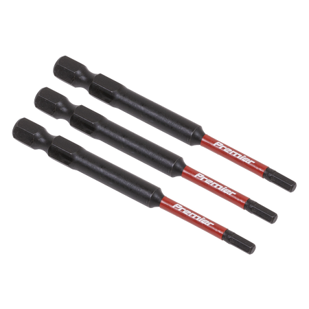 Sealey AK8261 3pc 75mm Hex 3mm Impact Power Tool Bit Set