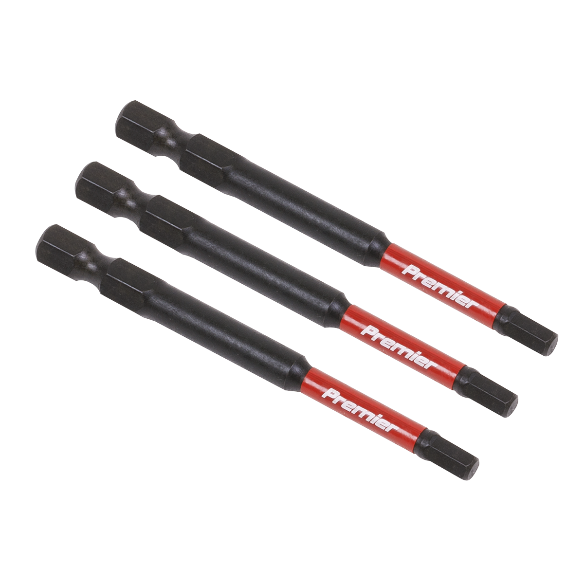 Sealey AK8262 3pc 75mm Hex 4mm Impact Power Tool Bit Set