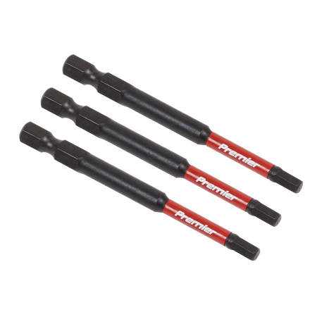 Sealey AK8262 3pc 75mm Hex 4mm Impact Power Tool Bit Set