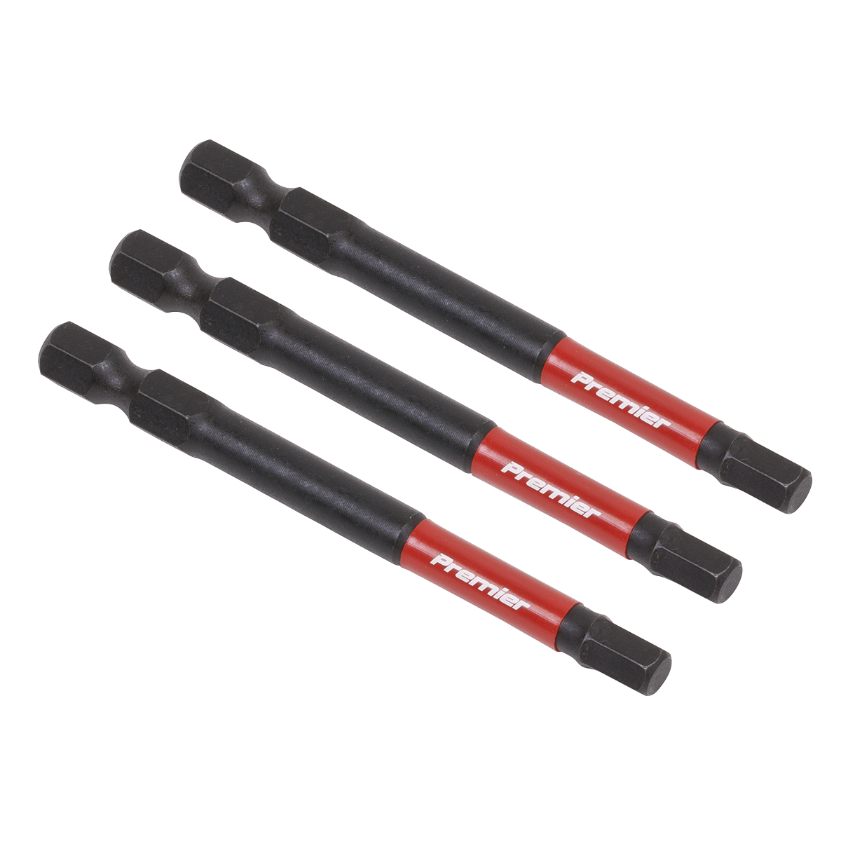 Sealey AK8263 3pc 75mm Hex 5mm Impact Power Tool Bit Set