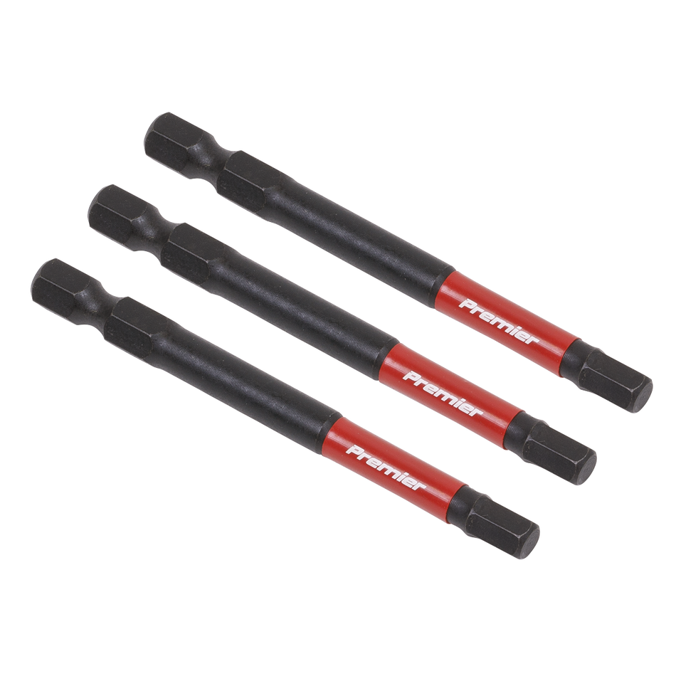 Sealey AK8263 3pc 75mm Hex 5mm Impact Power Tool Bit Set