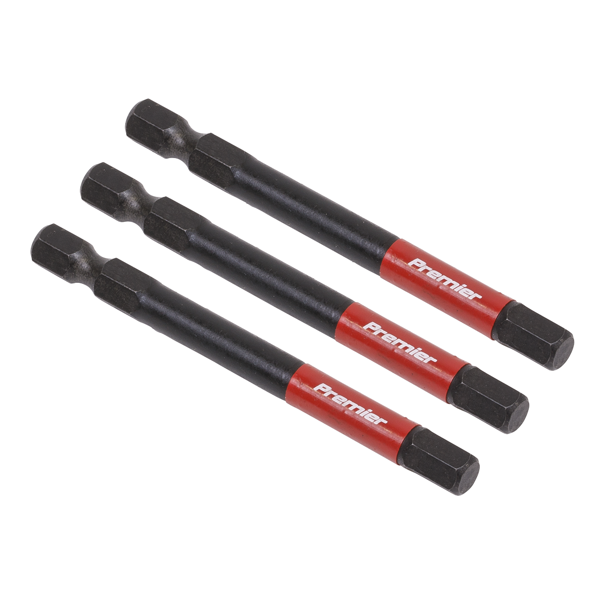 Sealey AK8264 3pc 75mm Hex 6mm Impact Power Tool Bit Set