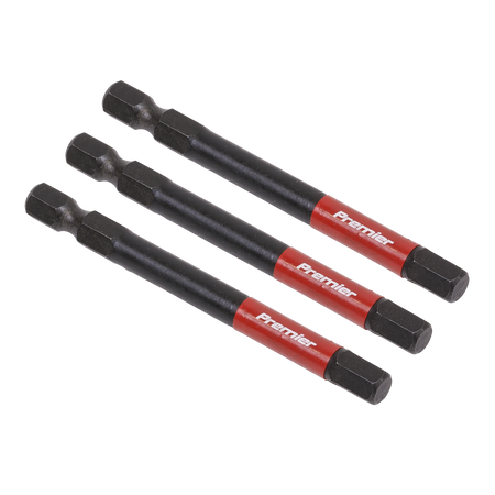 Sealey AK8264 3pc 75mm Hex 6mm Impact Power Tool Bit Set