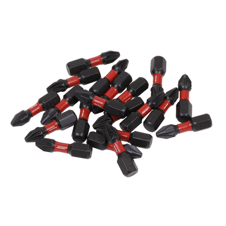 Sealey AK8273 20pc 25mm Pozi #2 Impact Power Tool Bits