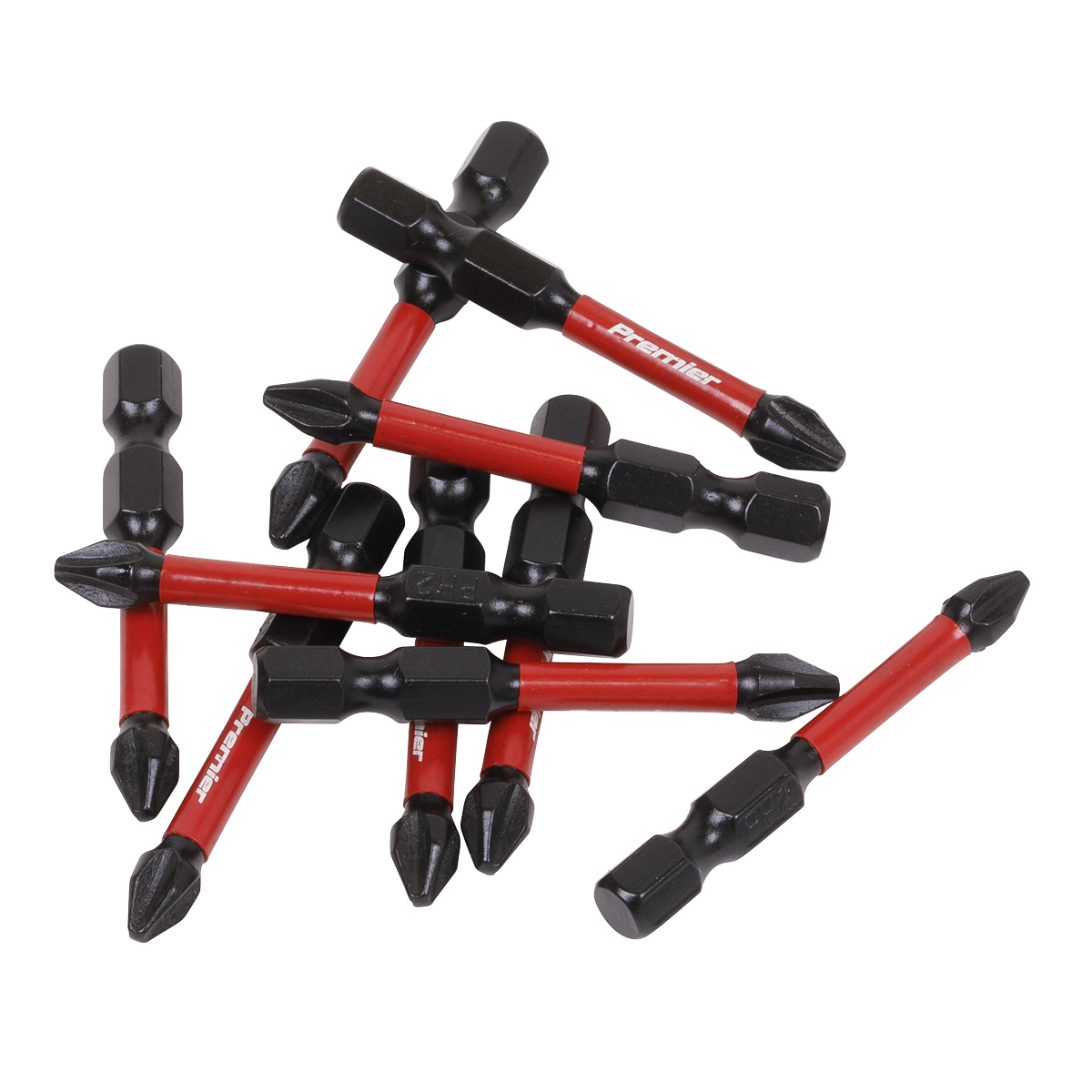 Sealey AK8274 10pc 50mm Phillips #2 Impact Power Tool Bits