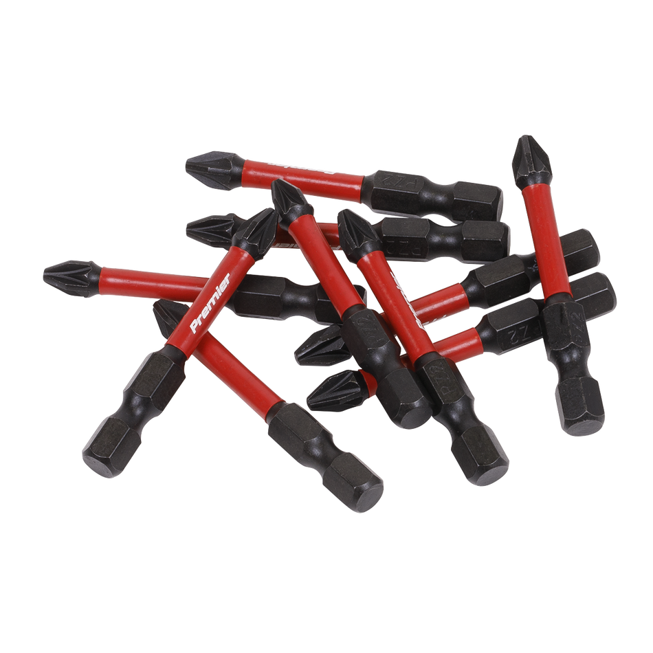 Sealey AK8275 50mm Pozi #2 Impact Power Tool Bits - 10pc