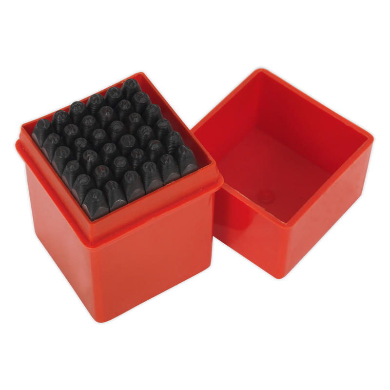 Sealey AK8296 36pc 2.5mm Letter & Number Punch Set