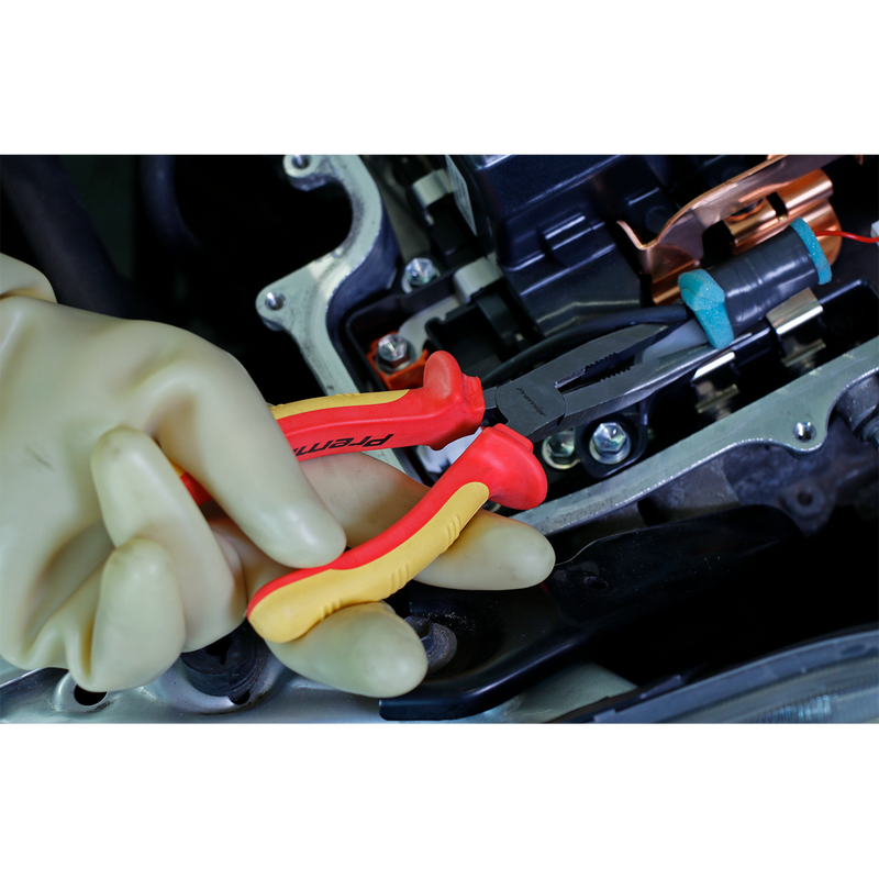 Sealey AK83457 200mm Long Nose Pliers - VDE Approved