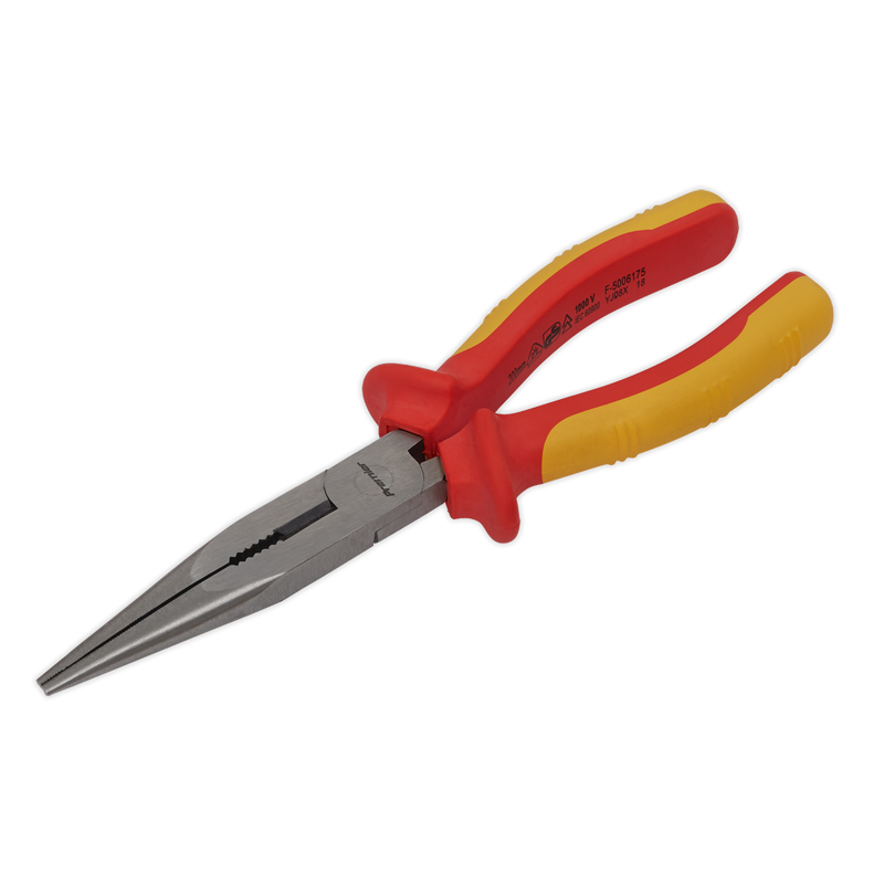 Sealey AK83457 200mm Long Nose Pliers - VDE Approved