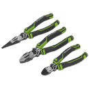 Sealey AK8376HV 3pc High Leverage Pliers Set - Hi-Vis Green