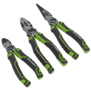 Sealey AK8376HV 3pc High Leverage Pliers Set - Hi-Vis Green