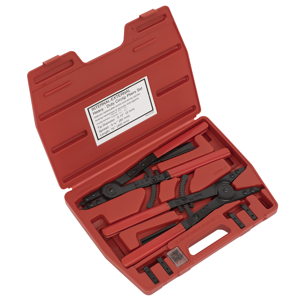Sealey AK8501 400mm Heavy-Duty Circlip Pliers Set