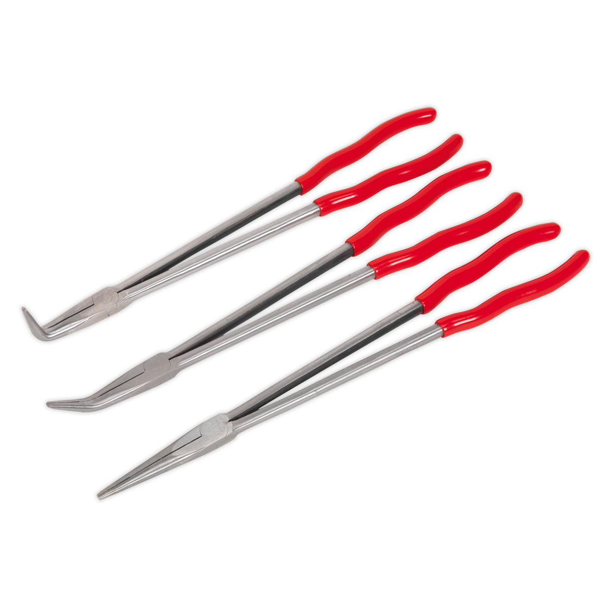 Sealey AK8576 3pc 400mm Extra-Long Needle Nose Pliers Set