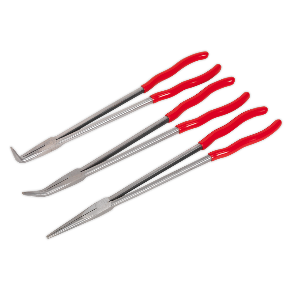 Sealey AK8576 3pc 400mm Extra-Long Needle Nose Pliers Set