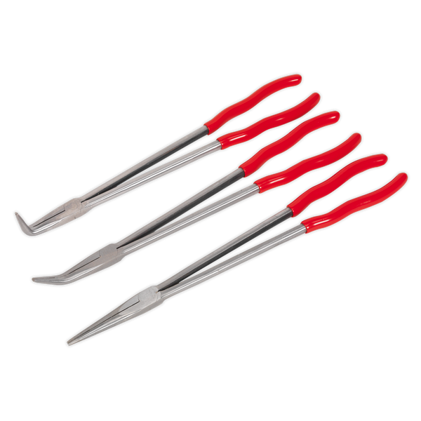 Sealey AK8576 3pc 400mm Extra-Long Needle Nose Pliers Set