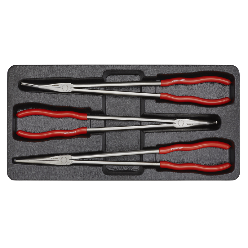 Sealey AK8576 3pc 400mm Extra-Long Needle Nose Pliers Set