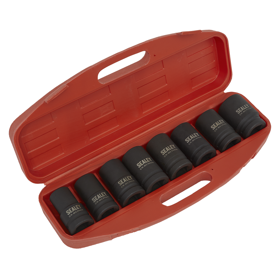 Sealey AK888M 8pc 1"Sq Drive Deep Impact Socket Set
