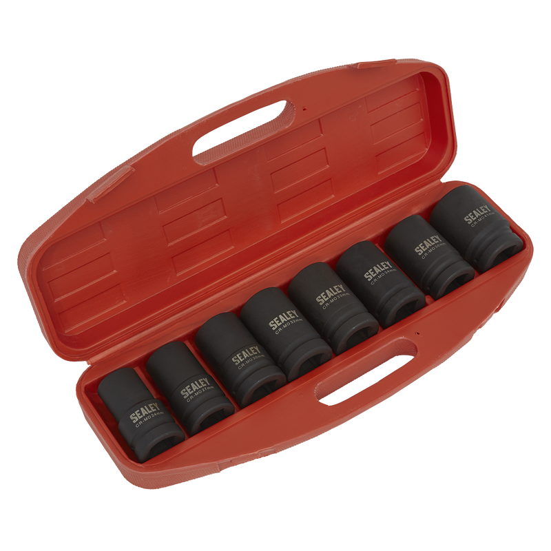 Sealey AK888M 8pc 1"Sq Drive Deep Impact Socket Set
