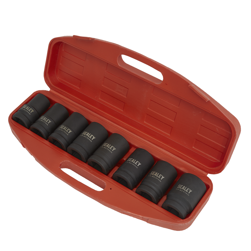 Sealey AK888M 8pc 1"Sq Drive Deep Impact Socket Set